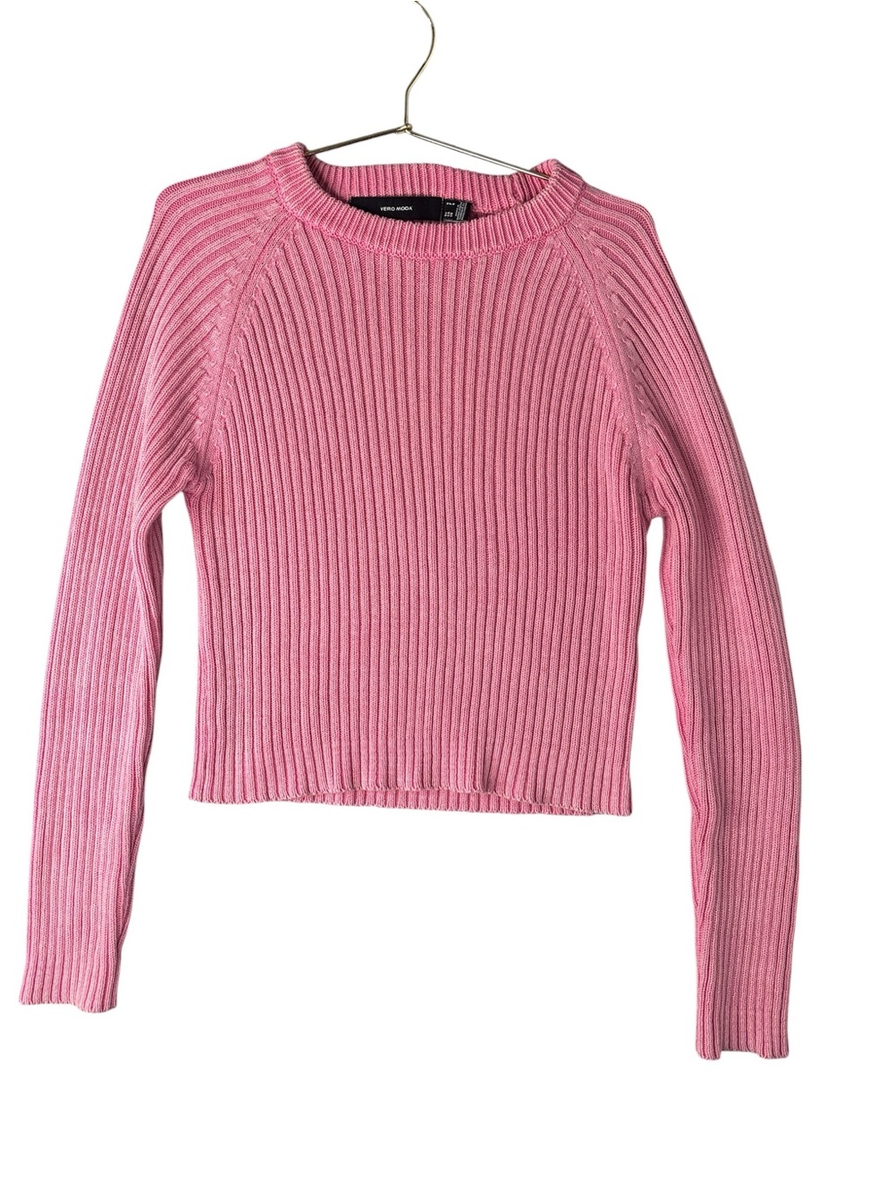 Vero Moda Pink Rib-Knit Crewneck‎ Sweater